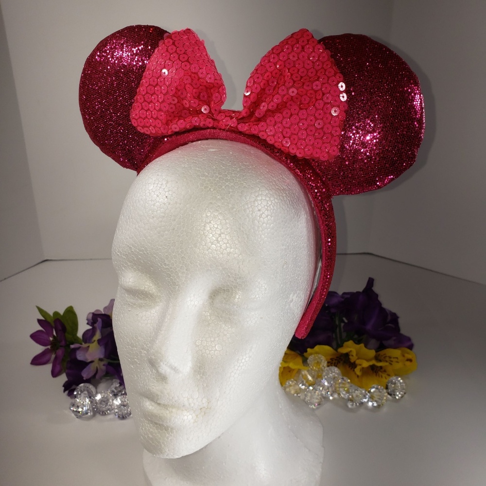 Disney Parks Imagination Minnie Pink Sequin Ears - Picture 8 of 8